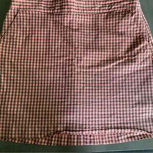 Pink and Black Checkered Skirt